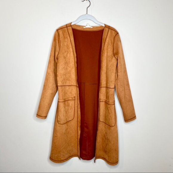 Anthropologie Solitaire Faux Suede Coat Size Small - Picture 3 of 9